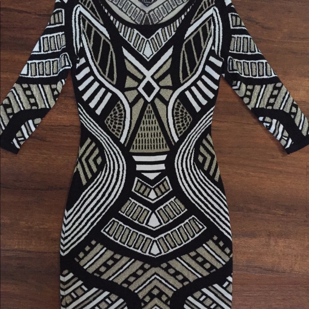 Aztec print bodycon dress